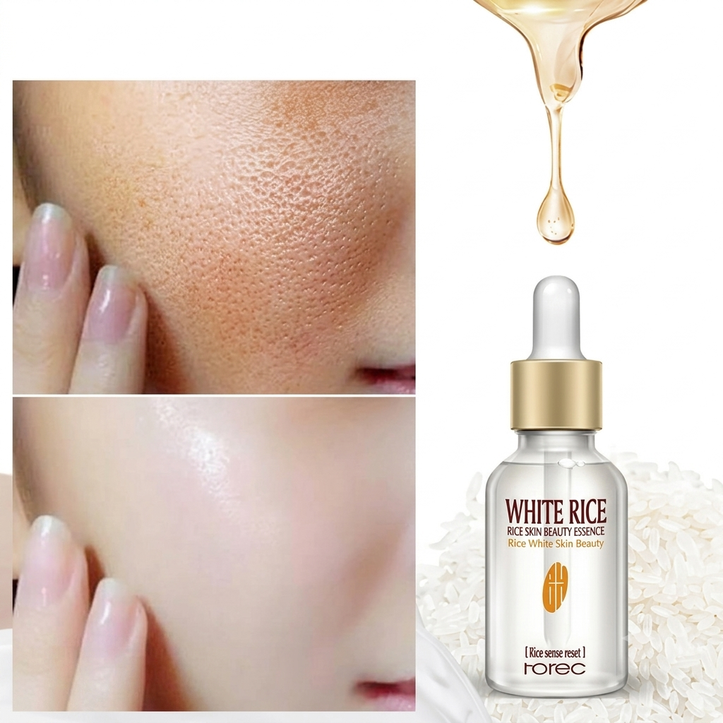 BIOAQUA Rice Raw Pulp Essence - Brightening & Pore-Shrinking Serum