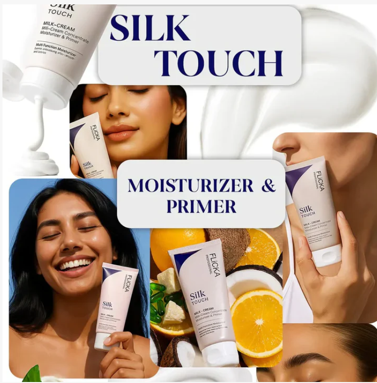 FLICKA Silk Touch & Blend & Shine Face Perfection Duo | Hydrating Primer+SPF Foundation