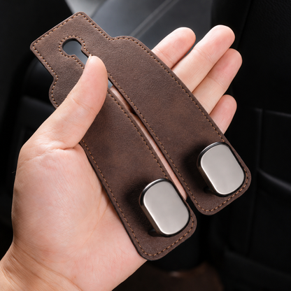Car Seat Back Leather Double Hook
