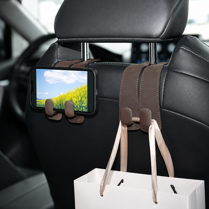 Car Seat Back Leather Double Hook