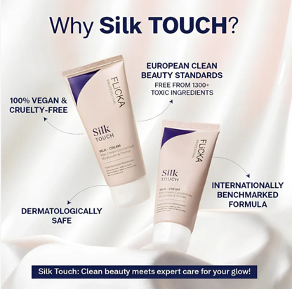 FLICKA Silk Touch & Blend & Shine Face Perfection Duo | Hydrating Primer+SPF Foundation