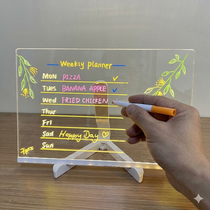 LED Glowing Acrylic Note Board