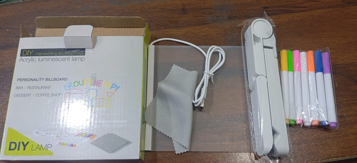 LED Glowing Acrylic Note Board