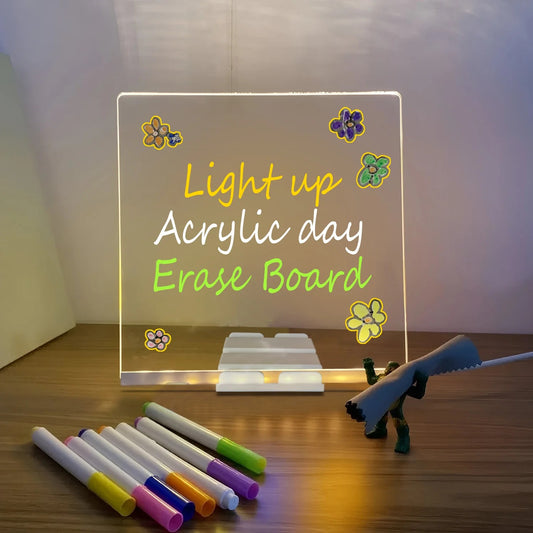 LED Glowing Acrylic Note Board